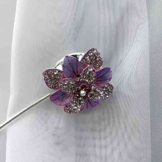 Магніти для штор та гардин "Flowers" набір 2 шт Бузковий (81-189) Київ