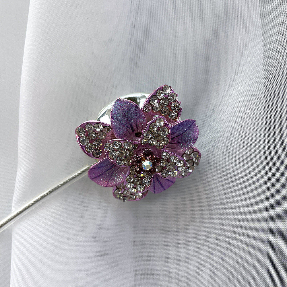 Магніти для штор та гардин "Flowers" набір 2 шт Бузковий (81-189) Київ - фото 2