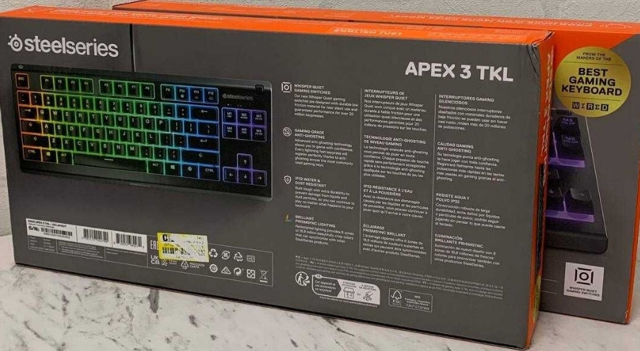 Клавиатура SteelSeries Apex 3 TKL USB Гравировка ENG/UA. Киев - изображение 1