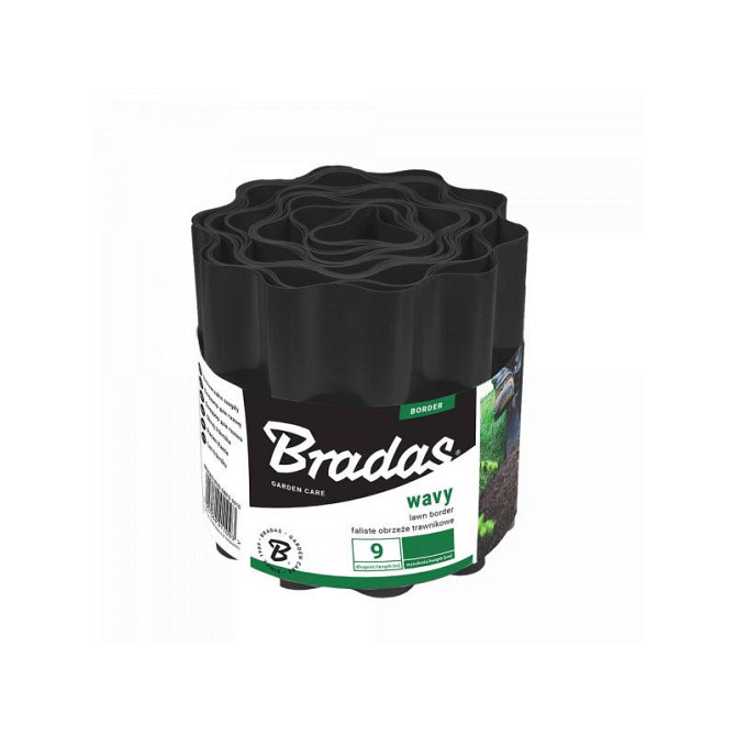 Бордюр волнистый газонный 10см 9м черный. Bradas, Польша Киев - photo 1