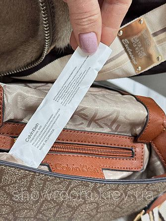 Небольшая женская сумочка на плечо Ck K6071 light brown Киев - изображение 4