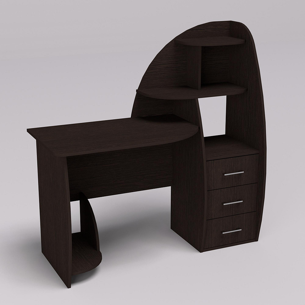 Стол письменный СКП-2 №10, Венге Магия, 1300/550/1300 Львов - изображение 1