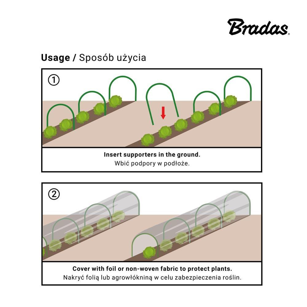 Дугообразная опора для садового туннеля 54x48 см, 5 шт, TYCT115448 Киев - изображение 4