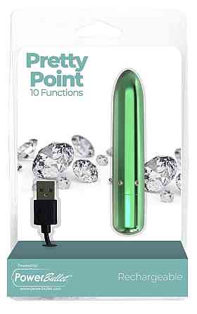 Вибропуля PowerBullet - Pretty Point Rechargeable Bullet Teal Sex Aura Киев