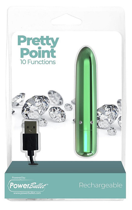 Вибропуля PowerBullet - Pretty Point Rechargeable Bullet Teal Sex Aura Киев - изображение 6