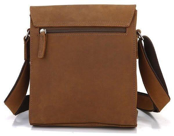 Шкіряна чоловіча сумка через плече для документів та міста Vintage 14159 Коричнева Київ - фото 13