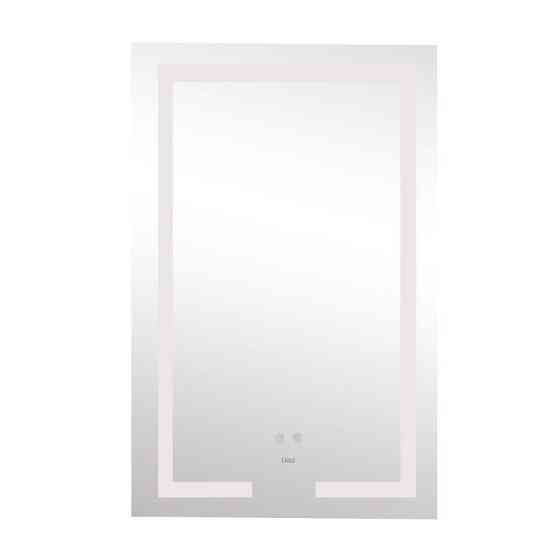 Дзеркало прямокутне для ванної Lidz Kubis 500х800 з LED-підсвіткою Touch, з антизапотіванням, LD78LF9365080 Харків