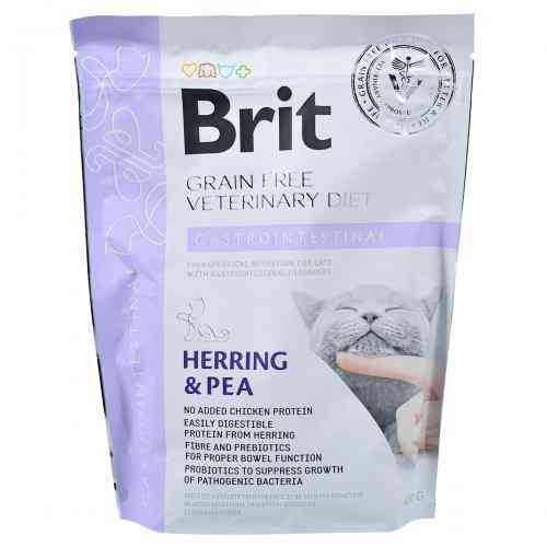 Сухий корм Brit GF VetDiet Cat Gastrointestinal для кішок, у разі порушень травлення, із сельдлю, лососем, яйцем і горохом, 400 г Київ