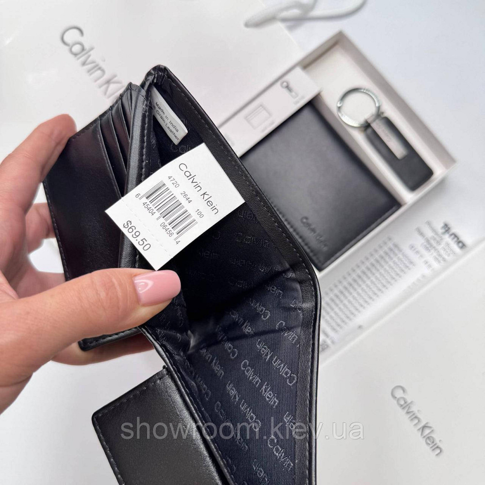 Фирменный мужской набор: кошелек и картхолдер в подарочной упаковке (2644) Киев - изображение 9