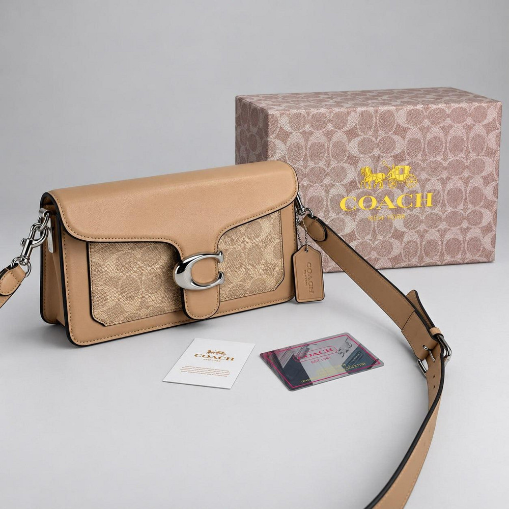 Женская сумка кроссбоди Coach Tabby Shoulder light brown Lux Киев - изображение 1