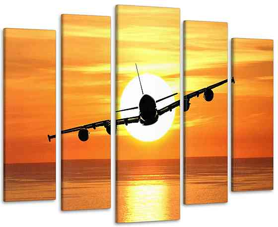 Модульна картина Захід Літак Art-24_5 Київ