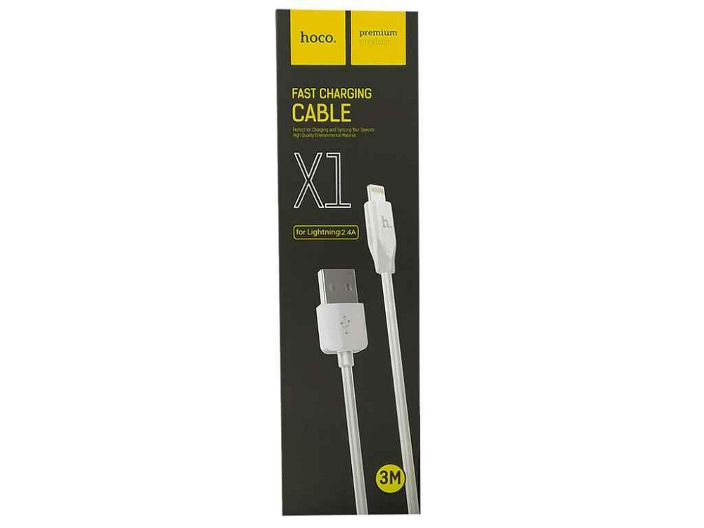 Кабель iPhone Lightning X1 rapid 3м ТМ Hoco Київ - фото 1