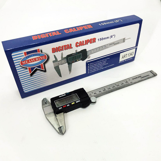 Электронный штангенциркуль в кейсе Digital Caliper 0-150 мм, Штангенциркули электронные канавочные ZE-25 Киев - изображение 2