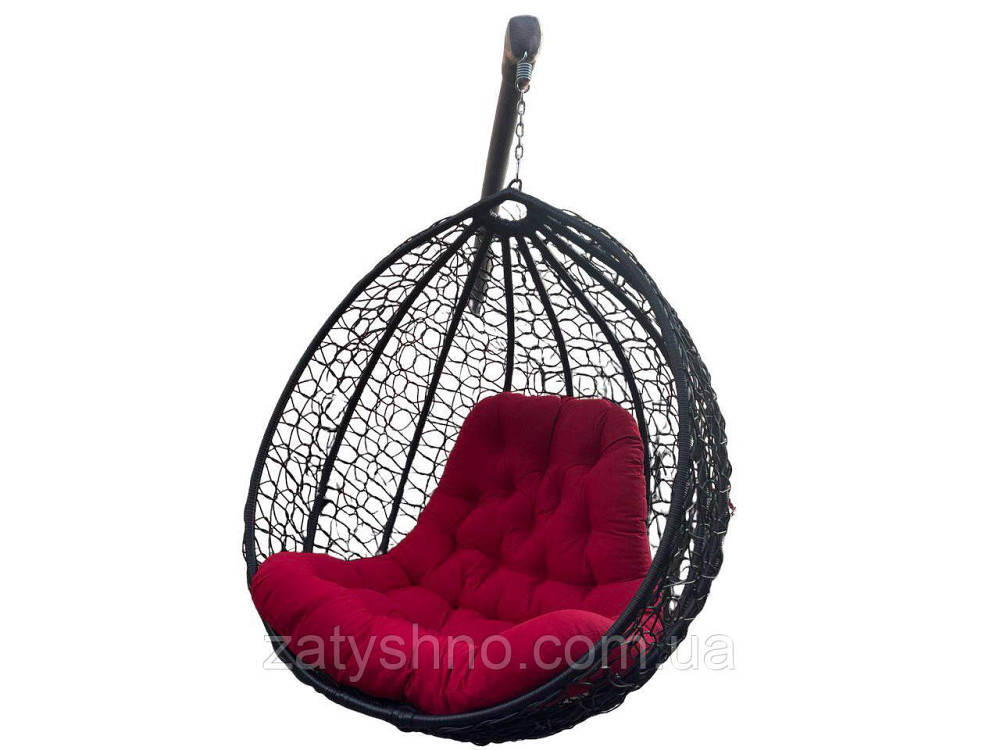 Чорний ротанговий кокон з подушкою Київ - фото 6