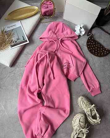 Жіночий теплий костюм із худі та джогерів у спортивному стилі тринитка на флісі 46/48 Одеса