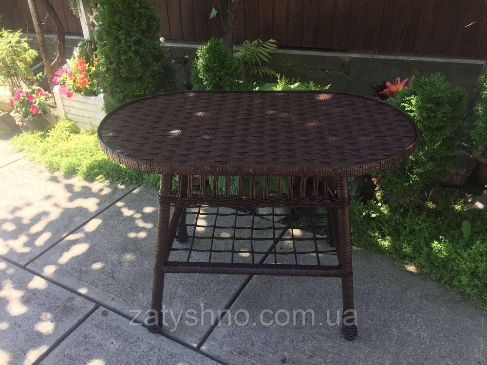Стол  коричневой плетеный из лозы Киев - изображение 5
