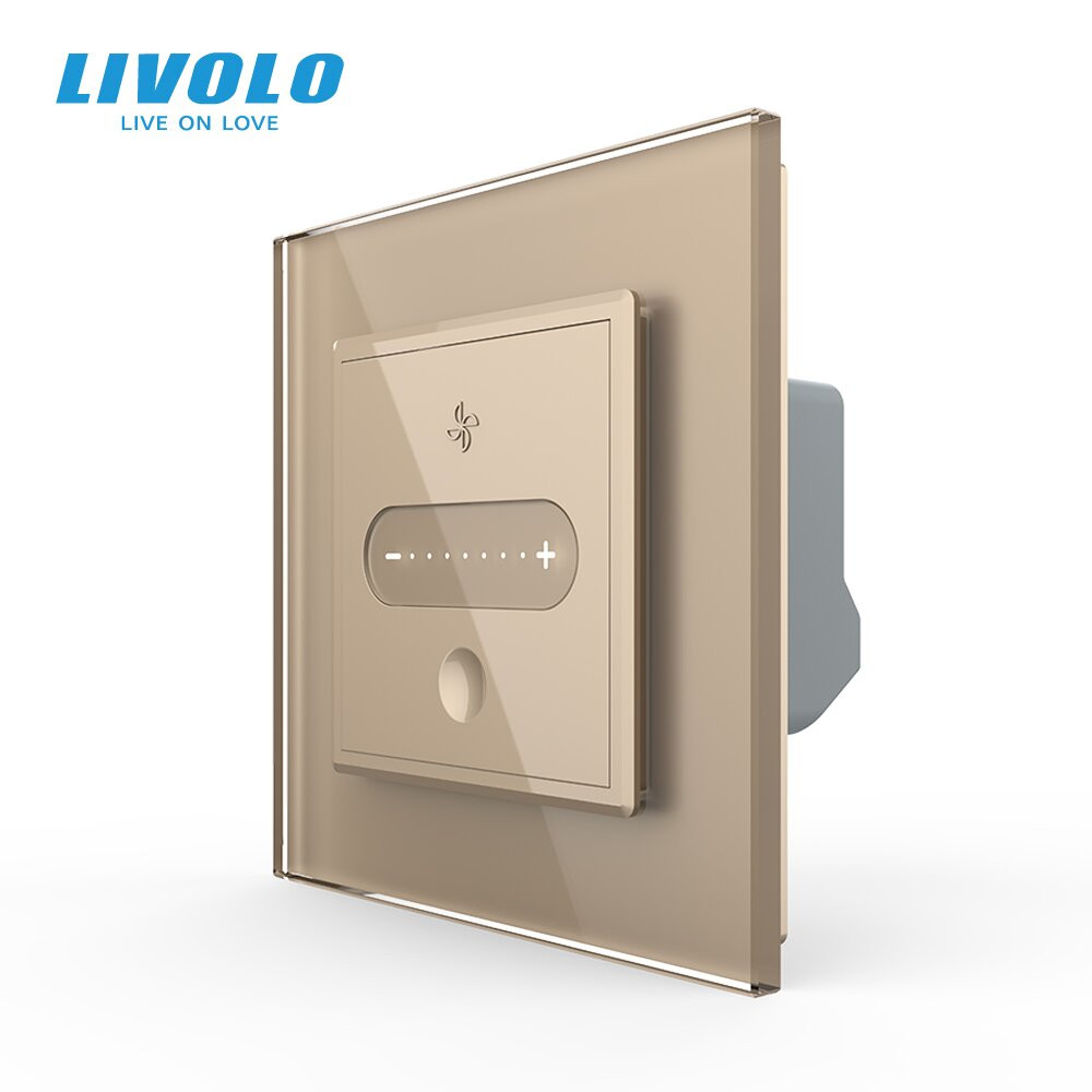 LIVOLO Розумний сенсорний прохідний/перехресний димер EC LIVOLO золото матове скло Коломыя - изображение 6