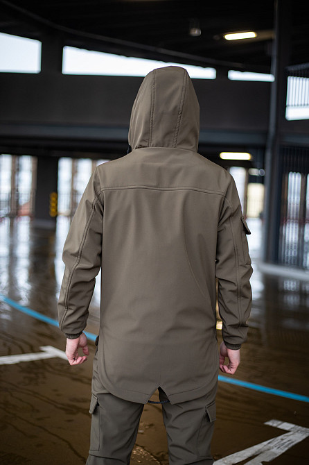 Чоловічий тактичний костюм Softshell Intruder хакі, куртка з капюшоном і штани з кишенями софтше XL Одеса - фото 6