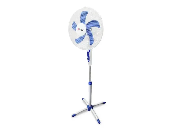 Вентилятор підлоговий BITEK 16" (40см) 100Вт 5 пласт. лоп. білий/синій BT-1630WB поворот і нахил Одеса