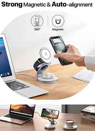 Бездротова зарядна станція для техніки apple EXW 30вт. Київ