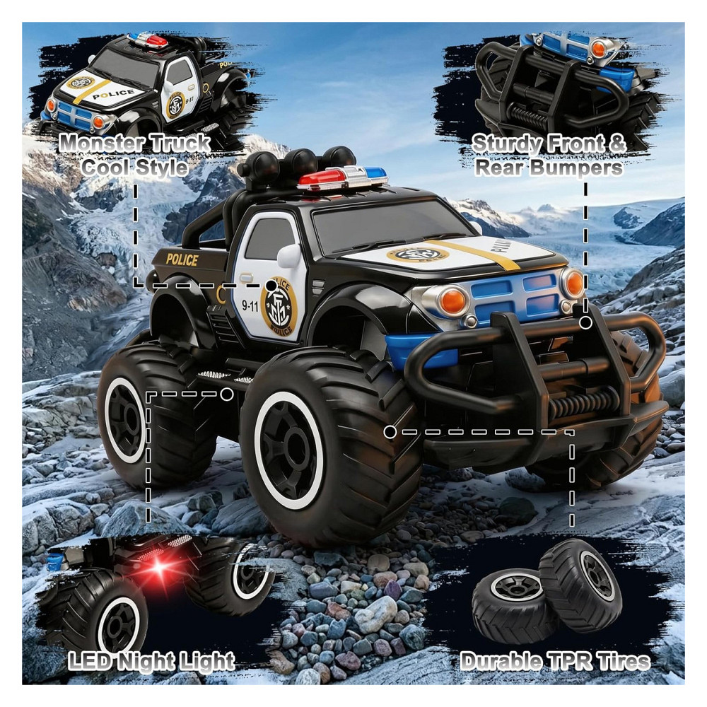Радиоуправляемая машинка RC авто Pup Go Police черный с подсветкой ABS 27 MHz дальность 8-10 м 1:43 от 3 лет Киев - изображение 10