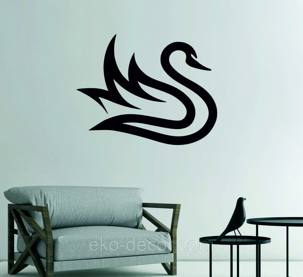 Декоративне настінне Панно «Лебідь», Декор на стіну 110*87 см, Чорний Київ - фото 3