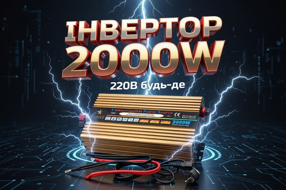 ДБЖ джерело безперебійного живлення 2000 W ватів перетворювач інвертор модифікований синус LC-Star Solar Одеса - фото 6