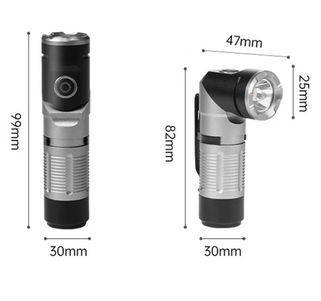Фонарь с клипсой Naturehike CNK2450ZM013 430лм (4 режима) Черно-серый Винница - изображение 2