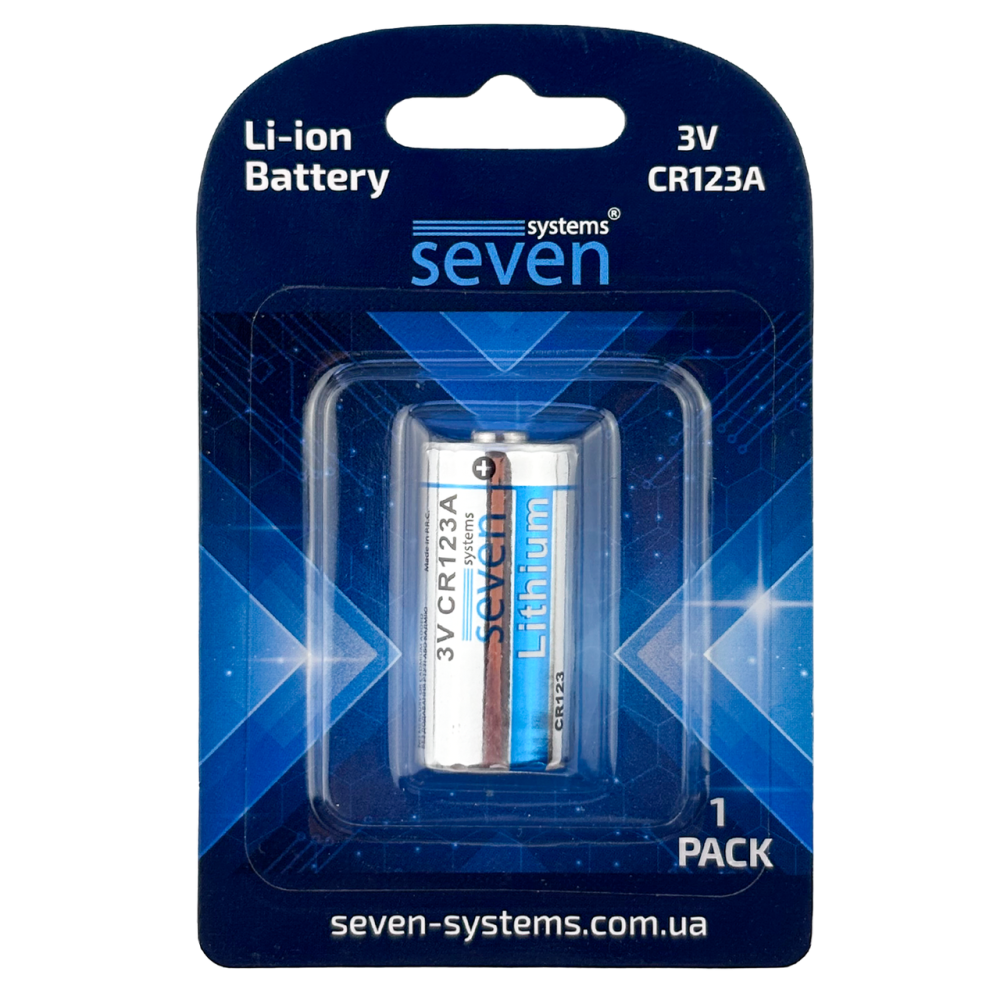 Батарейка SEVEN CR123A Lithium 3V 1 шт Київ - фото 1