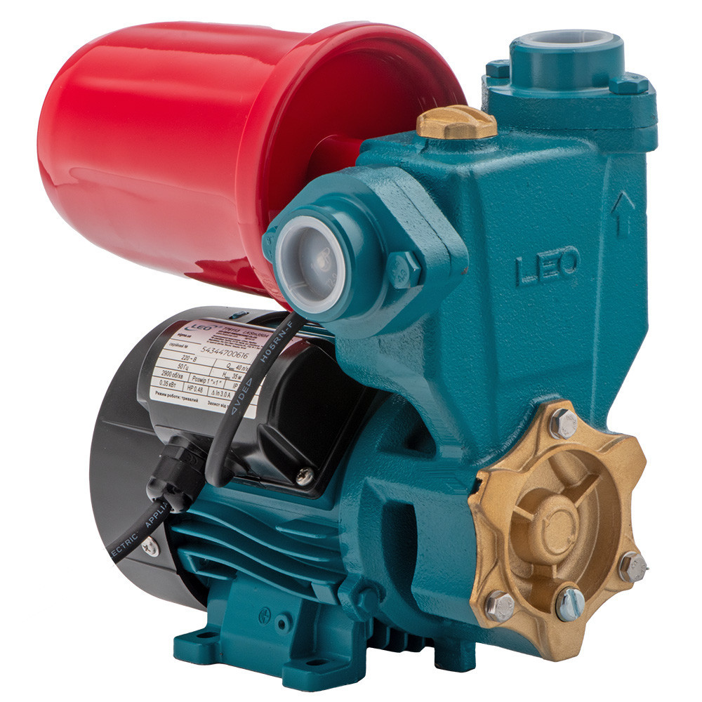 Станція 0.35кВт Hmax 35м Qmax 40л/хв (вихровий насос) 1л LEO LKSm350A (776113) Рівне - фото 11