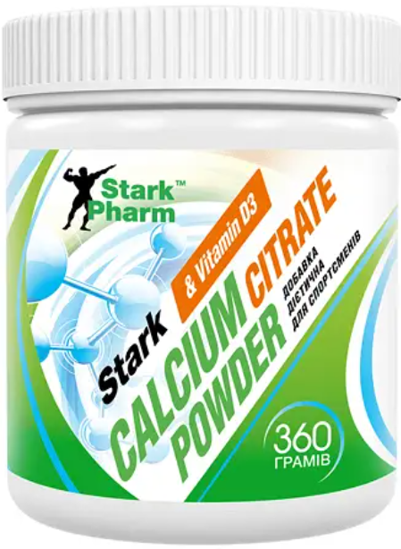 Кальцій цитрат Stark Pharm Stark Calcium Citrate Powder 360g Київ - фото 3