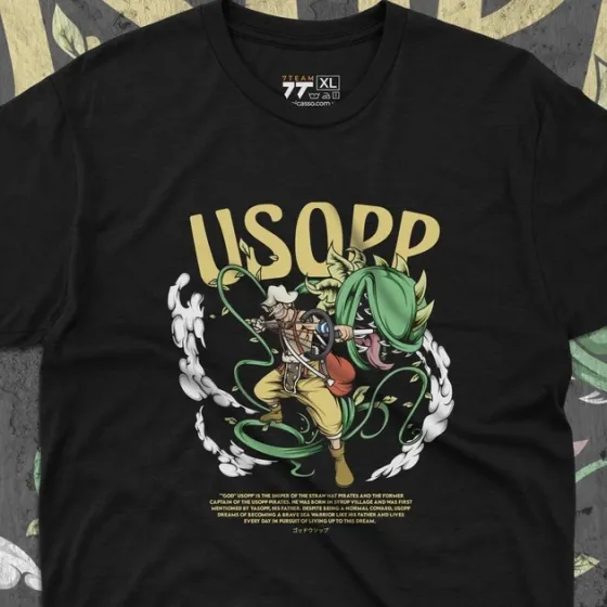 Футболка мужская с принтом Ван Пис Usopp Размер 48 Anime0270 Днепр