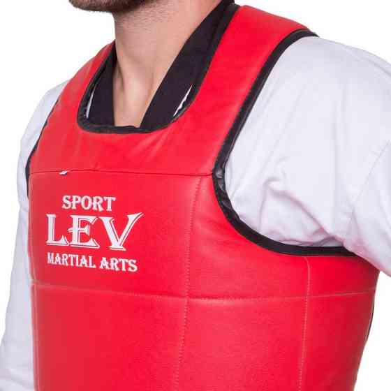 Защита корпуса (жилет) двусторонняя LEV LV-4282 размер S-XL синий-красный Защита для боевых искусств Киев