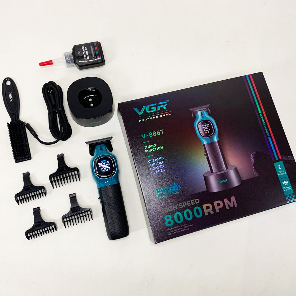 Триммер для стрижки аккумуляторный профессиональный, Мужской набор для стрижки волос беспроводной WU-35 Львов - изображение 11