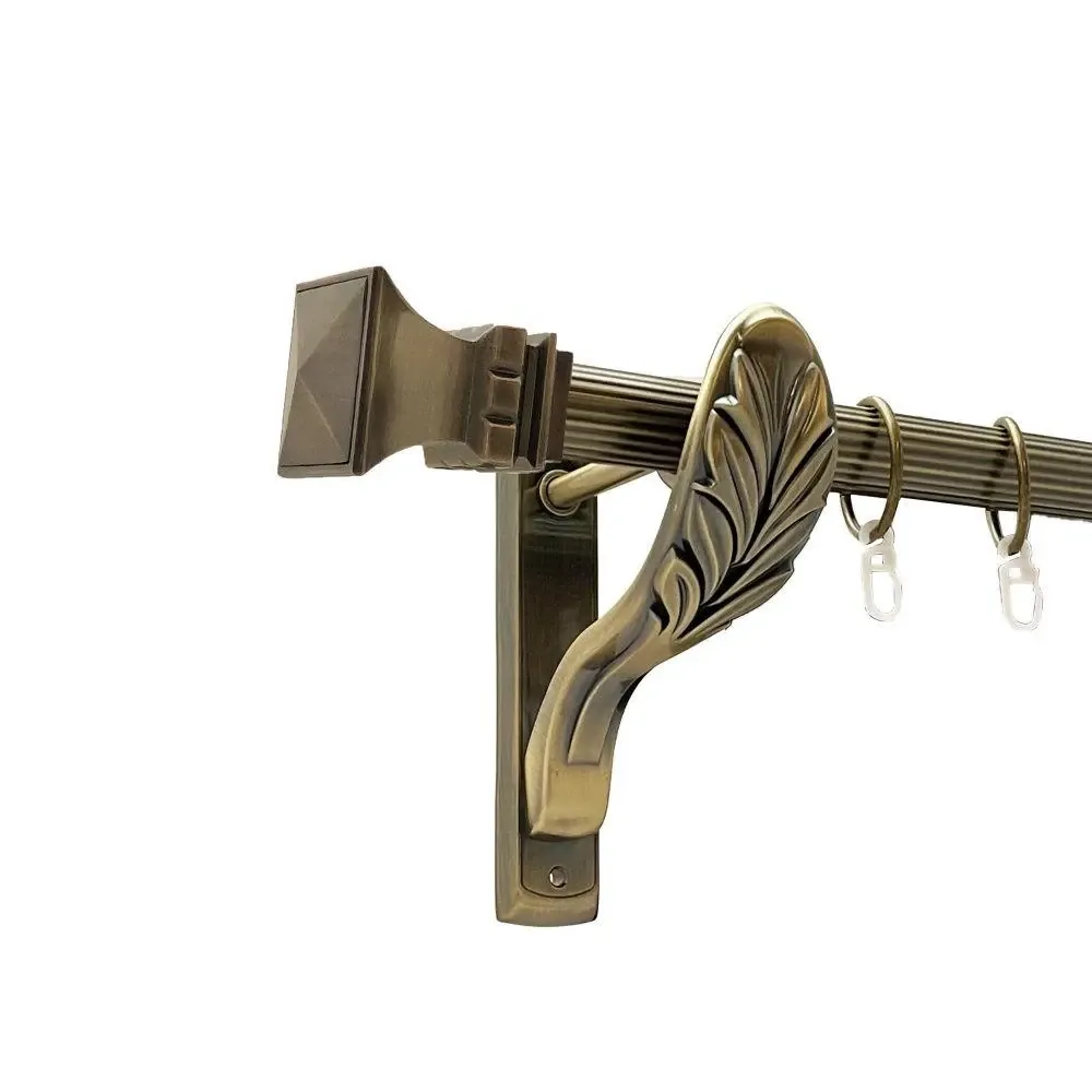 Карниз Orvit Емпорія металевий однорядний ретро рифлена труба кільце металеве Антик 25 мм 240 см (00-00016612) Львів - фото 1