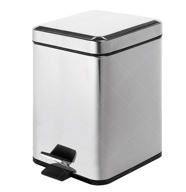 Ведро для мусора Gedy Argenta с педалью 5 л (2309-13) Хром Киев - изображение 2