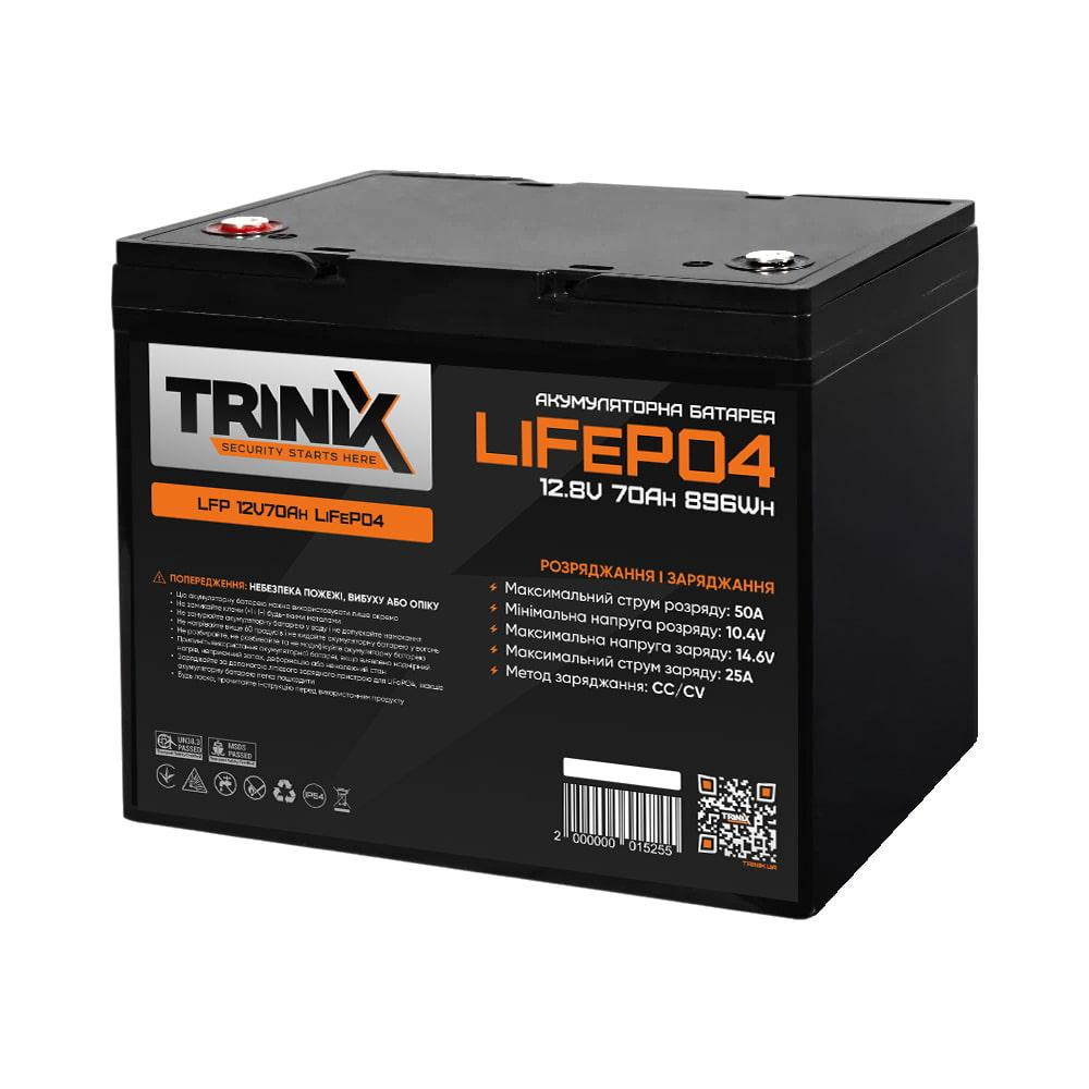 Акумуляторна батарея літій-залізо-фосфатна 12.8В 70А*год Trinix 12V70Ah LiFePO4 (44-00007) Киев - изображение 9