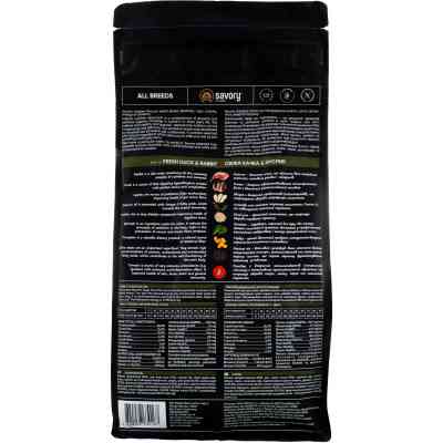 Сухий корм для собак Savory Adult All Breeds rich in Fresh Duck and Rabbit 1 кг (4820232630167) Вінниця