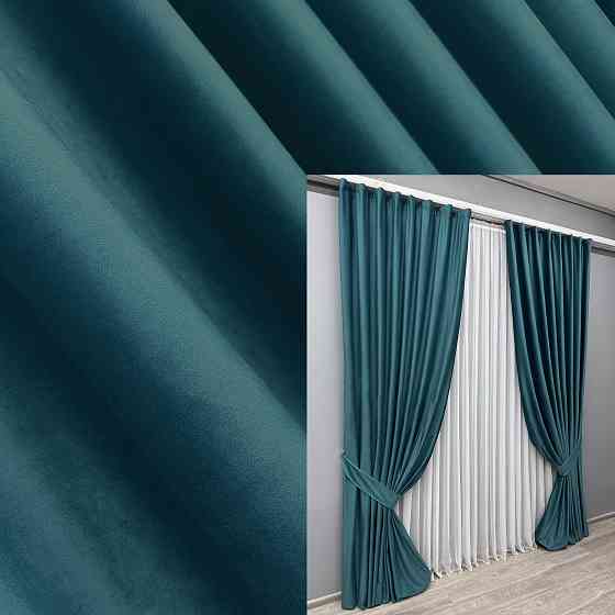 Комплект готових штор VR-Textil Оксамит (бархат) № 1662ш Мурена 100х290 см 2 шт (31-0108) Київ