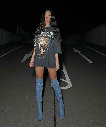 Футболка женская с принтом  42 Черная 2664082689 Днепр