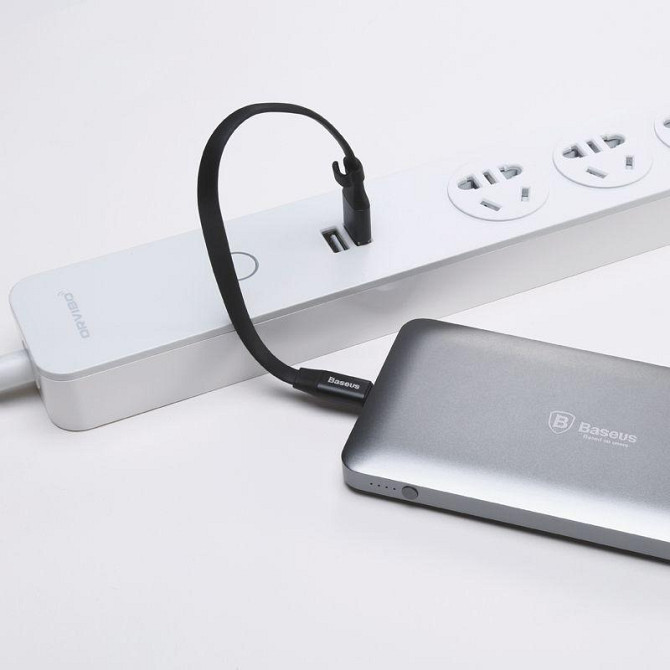 Кабель USB-Lightning/MicroUSB Baseus Two-in-one Portable Cable CALMBJ-01 (Чорний, 0.23м) Николаев - изображение 5