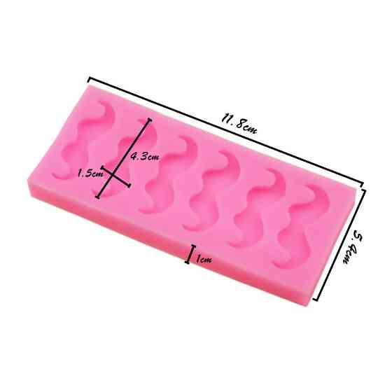Силиконовый молд Усы 118 на 54 мм розовый Киев