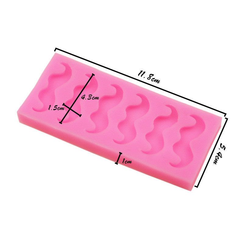 Силиконовый молд Усы 118 на 54 мм розовый Киев - изображение 2