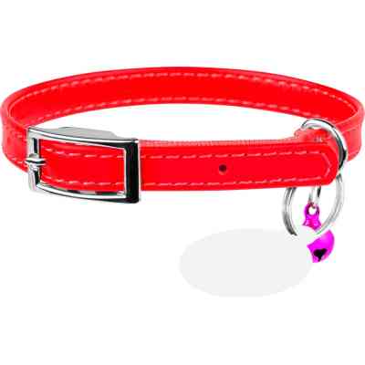 Ошейник для животных WAUDOG Glamour с QR паспортом Д 22-30 см красный (32483) Винница