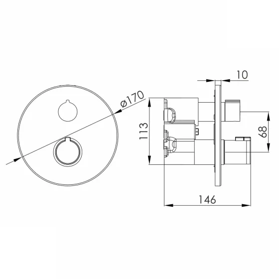 Смеситель скрытого монтажа на 3 потребителя Imprese KUCERA f04603401AD хром Киев