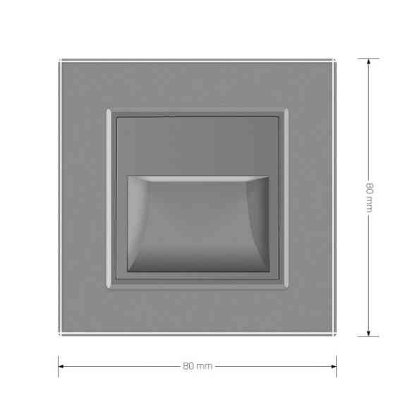 Світильник для сходів підлоги сірий, скло, 2700K, 220В, 0.35Вт Livolo (VL-C7FCL1-2IP) Коломия