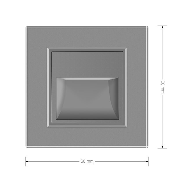 Світильник для сходів підлоги сірий, скло, 2700K, 220В, 0.35Вт Livolo (VL-C7FCL1-2IP) Коломия - фото 3