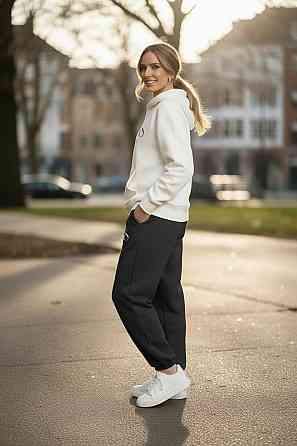 Теплый женский костюм тринитка на флисе Черный 2XL-3XL Харьков