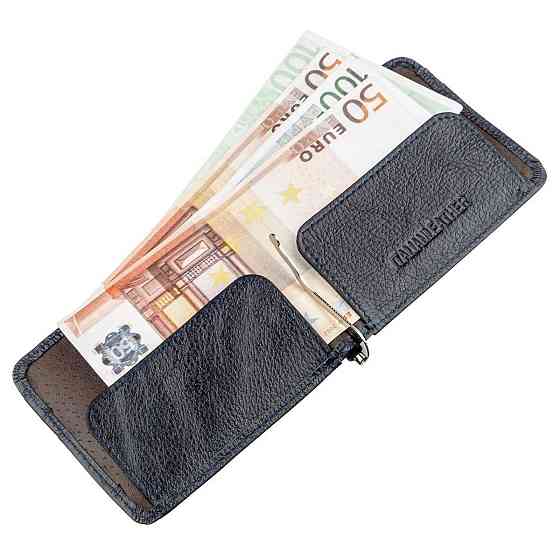 Кожаный зажим для мужчин ST Leather 18942 Синий Киев