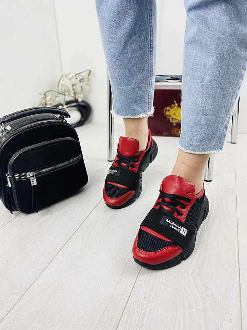 Кроссовки женские VLADEKS красные натуральная кожа+сетка 36р.-23.5см., 38р.-24.5см. (3186) Коломыя - изображение 7